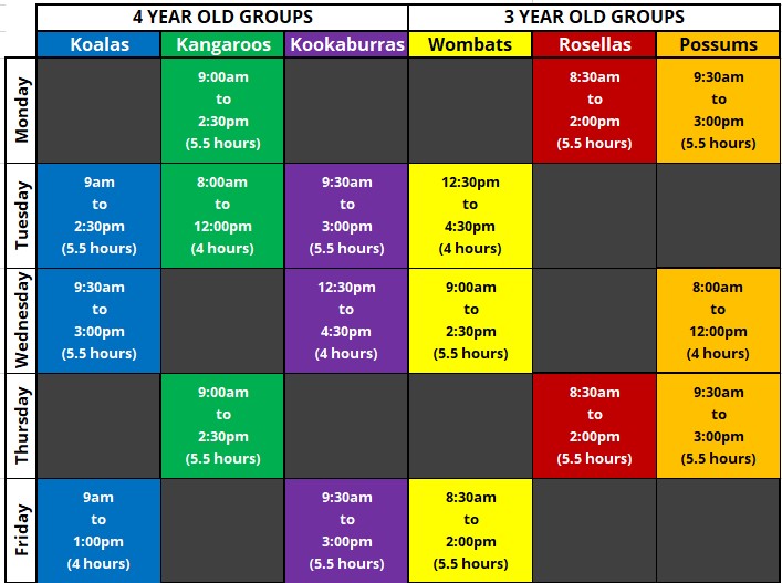 2024 Timetable